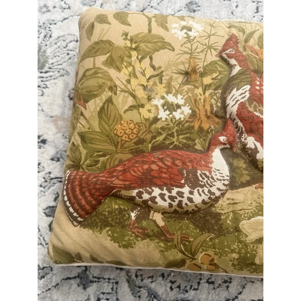 Vintage Pheasant 3D Puffer Pillow 18